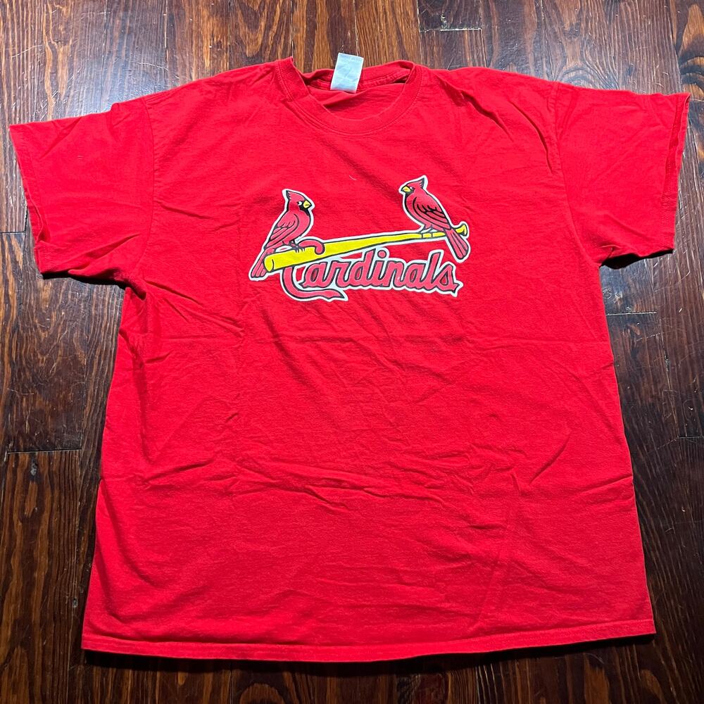 Gildan XL MLB Cardinals T-Shirt Red Regular Graphic
